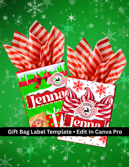 2-Piece Christmas Party Bag Template Bundle